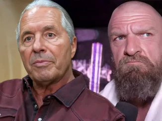 Foto mit Bret "The Hitman" Hart links und Triple H rechts
