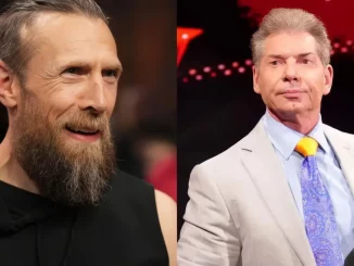Foto mit Bryan Danielson (links) und Vince McMahon (rechts)