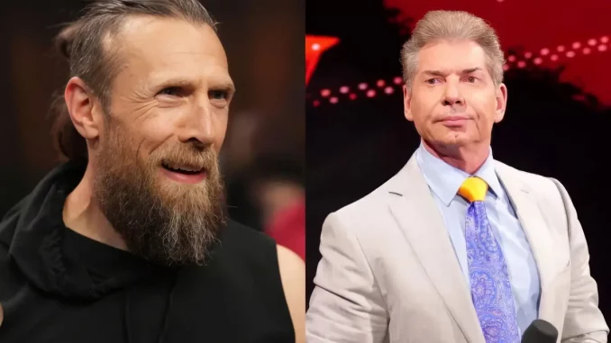 Foto mit Bryan Danielson (links) und Vince McMahon (rechts)