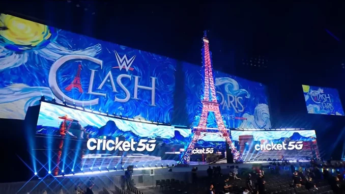 Blick auf die WWE Clash in Paris Arena Stage