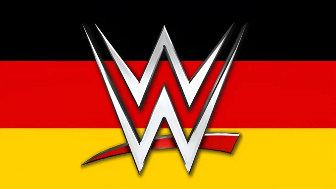 WWE Logo auf Deutschland Flagge
