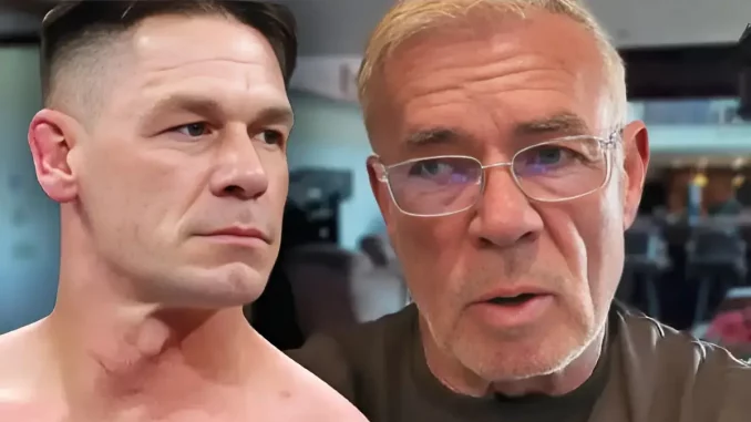 Foto mit John Cena (links) und Eric Bischoff (rechts)