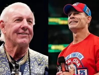 Foto mit Ric Flair links und John Cena rechts