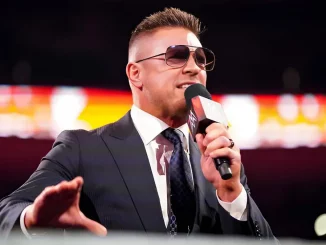 The Miz steht im Ring und spricht zu den Fans