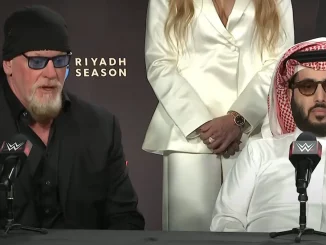 The Undertaker und Alalshikh auf der WrestleMania Pressekonferenz