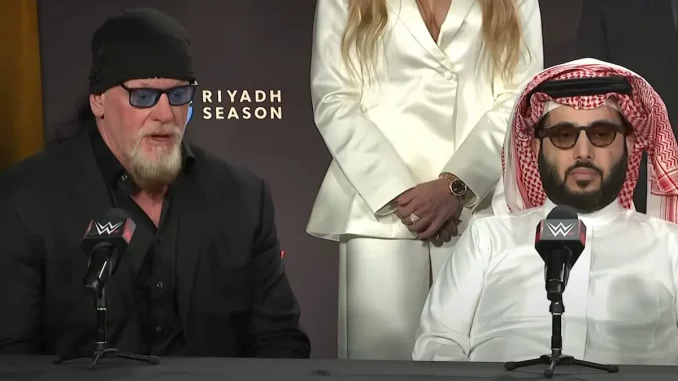The Undertaker und Alalshikh auf der WrestleMania Pressekonferenz