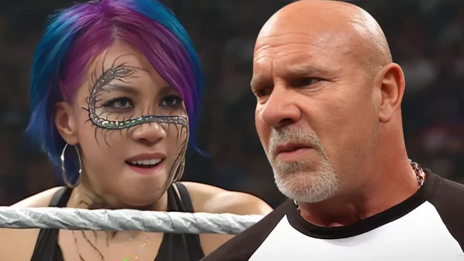 wwe-asuka-und-goldberg Foto mit Asuka links und Bill Godberg rechts