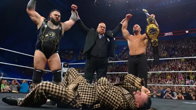 wwe-bronson-reed-paul-heyman-bron-breakker The Vision triumphiert über Seth Rollins