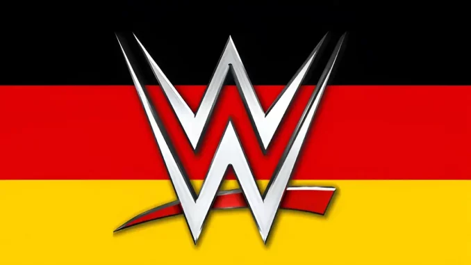 Deutschlandflagge mit WWE-Logo