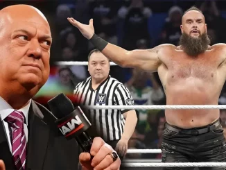 Foto mit Paul Heyman links und Braun Strowman rechts