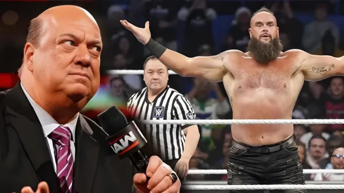 Foto mit Paul Heyman links und Braun Strowman rechts