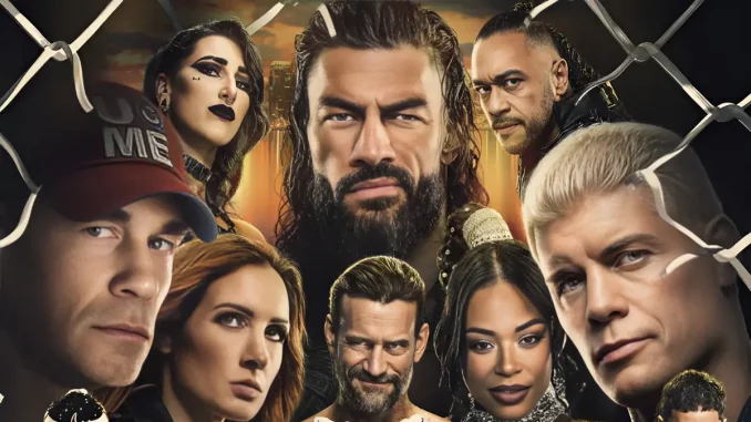 Offizielle WWE Survivor Series 2025 Promotion Grafik mit einigen WWE Stars