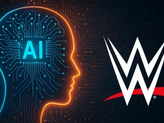 KI-Grafik mit menschlichem Kopf und daneben das WWE Logo