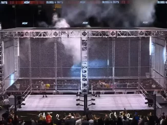 AEW Blood & Guts Käfig mit Nebel