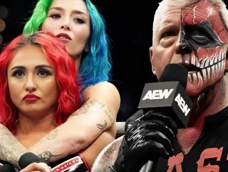 Nixon Newell und Miranda Alize (links) und Dustin Rhodes (rechts)