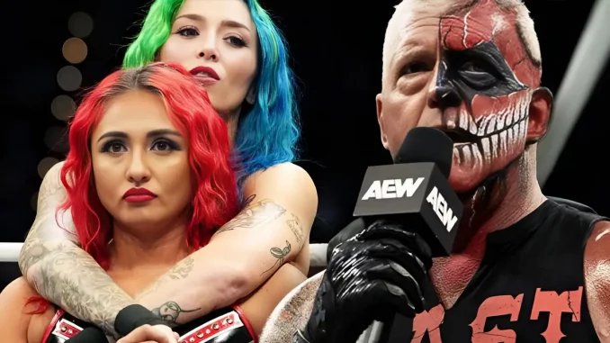 Nixon Newell und Miranda Alize (links) und Dustin Rhodes (rechts)