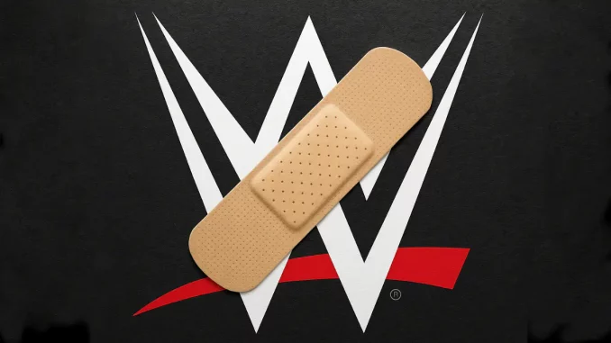WWE Logo mit Pflaster