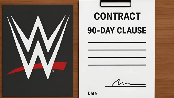 WWE Dokumente mit Logo und Vertrag