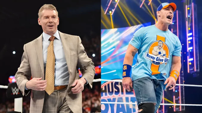 wwe-vince-mc-mahon-und-john-cena Foto mit Vince McMahon (links) und John Cena (rechts)