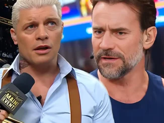 Foto mit dem emotionalen Cody Rhodes (links) und dem nachdenklichen CM Punk (rechts)
