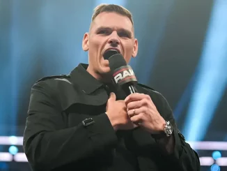 Gunther liefert eine lautstarke In-Ring-Promo