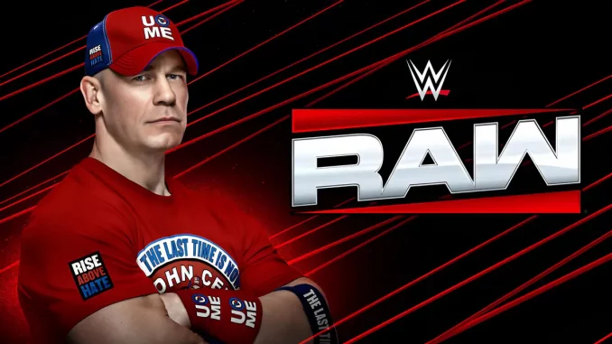 John Cena auf der offiziellen WWE Raw Vorschau-Grafik