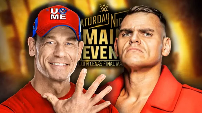 Matchgrafik mit John Cena (links) und Gunther (rechts)