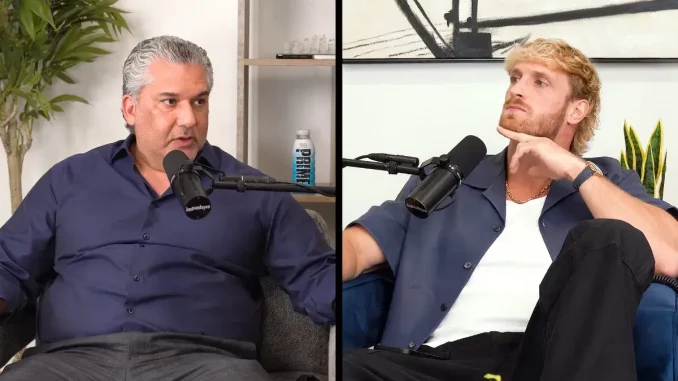 Foto mit Nick Khan (links) und Logan Paul (rechts)