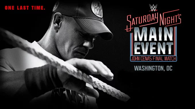 Offizielles WWE Saturday Night´s Main Event Showlogo für John Cenas letztes Match