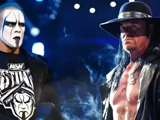 Foto mit Sting (links) und The Undertaker (rechts)