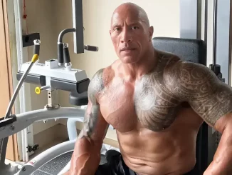 The Rock nach einem Workout