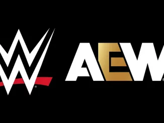 Grafik mit WWE und AEW Logo