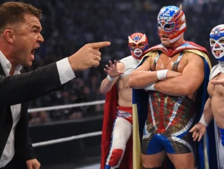 Chad Gable zeigt auf Los Americanos