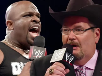 Foto von D-Von Dudley (links) und Jim Ross (rechts)