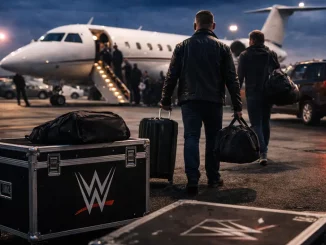 WWE-Superstars begeben sich nachts in ein Flugzeug