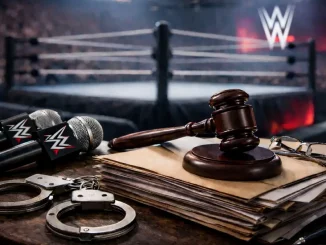 WWE Ring mit Gerichtshammer