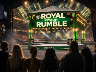 WWE Royal Rumble Talente blicken auf den WWE-Ring in Saudi-Arabien