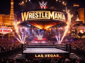 WrestleMania 42 Kulisse mit Fans aus Las Vegas