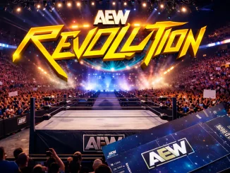 Blick in die AEW Revolution Arena mit Tickets