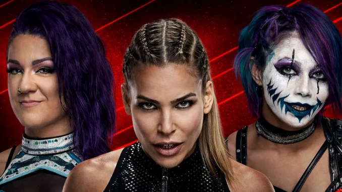 Bayley, Nattie und Asuka direkt nebeneinander