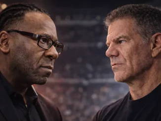Booker T und Dave Meltzer starren sich an