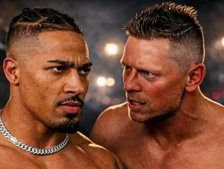 Carmelo Hayes und The Miz im Backstagebereich