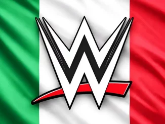 WWE-Logo auf italienischer Flagge