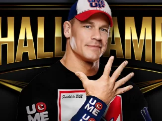 John Cena vor der WWE Hall of Fame Grafik