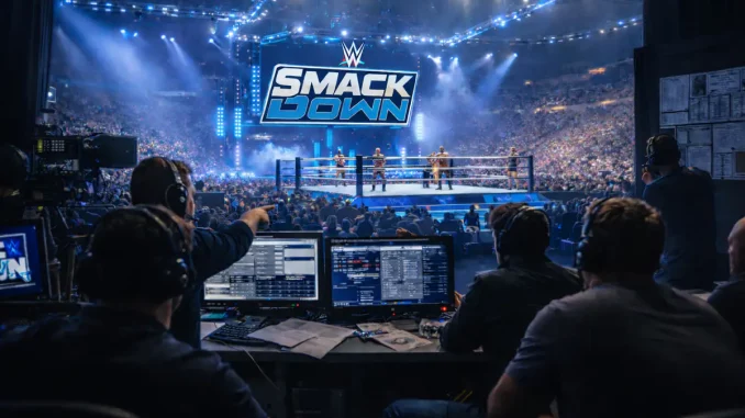 Kreatives WWE Team in der SmackDown Arena