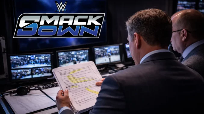 Zwei WWE-Mitarbeiter in der Produktion