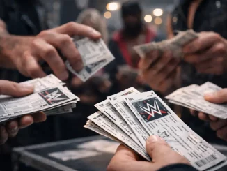 Talente halten mehrere WWE-Tickets in ihren Händen