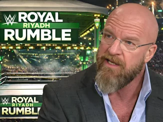 Triple H vor dem WWE Royal Rumble Ring in Saudi-Arabien