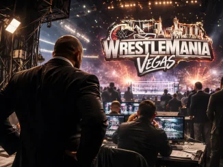 Triple H und mehrere WWE-Mitarbeiter bei den Vorbereitungen für WrestleMania 42