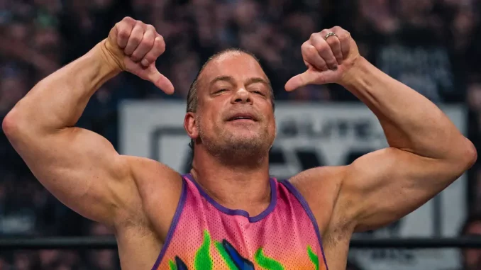 Rob Van Dam mit seiner typischen Fingergeste im Ring